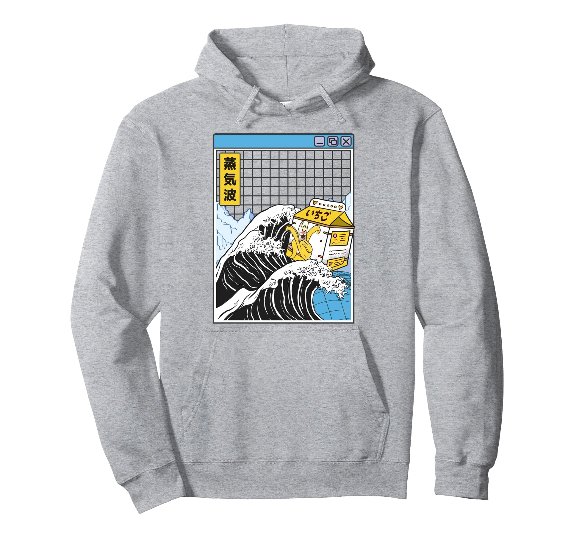 Banana Milk Kanagawa Wave Digital Hoodie - Fun Novelty Design Men Women - T-Shirt, Sweatshirt, Hoodie