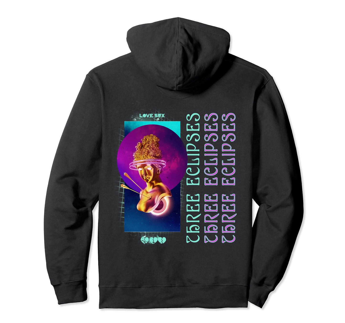 Vaporwave Aesthetic Greek Statue Hoodie - Minimalist Print Men Women - T-Shirt, Sweatshirt, Hoodie