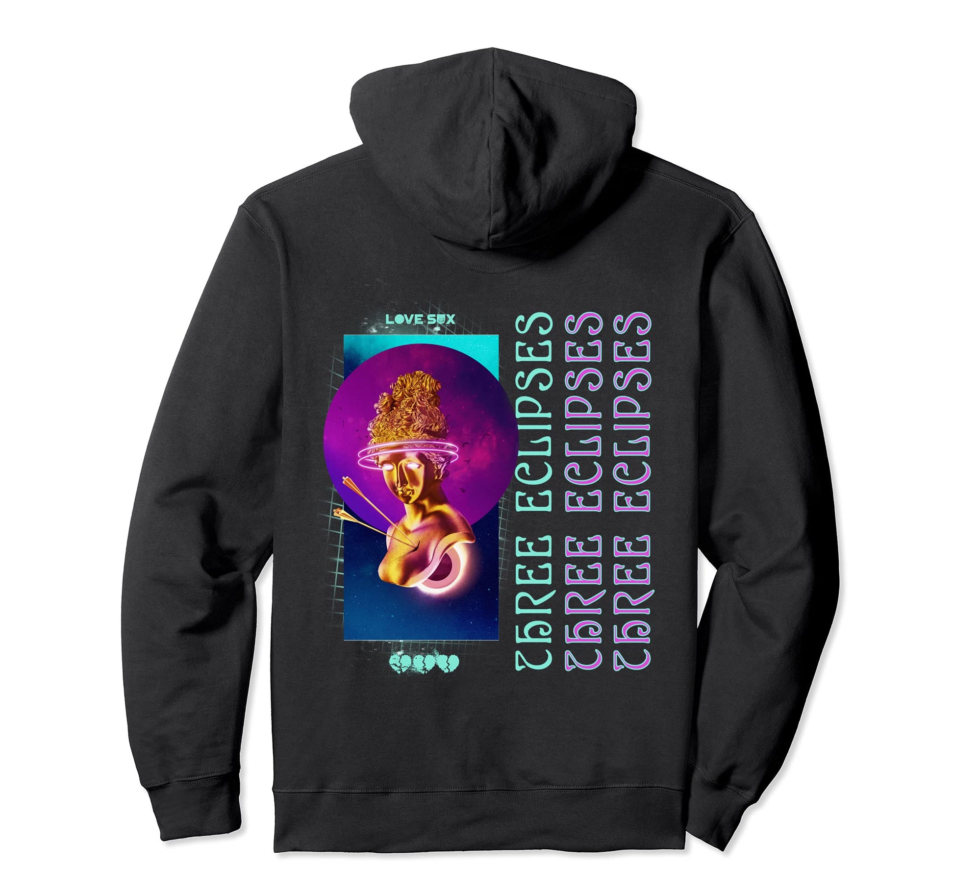 Vaporwave Aesthetic Greek Statue Hoodie - Minimalist Print Men Women - T-Shirt, Sweatshirt, Hoodie