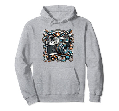 Photography Camera Hoodie - Graphic Print for Adults - T-Shirt, Sweatshirt, Hoodie