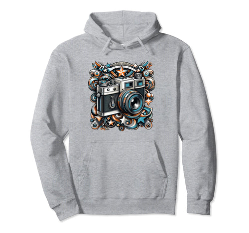 Photography Camera Hoodie - Graphic Print for Adults - T-Shirt, Sweatshirt, Hoodie