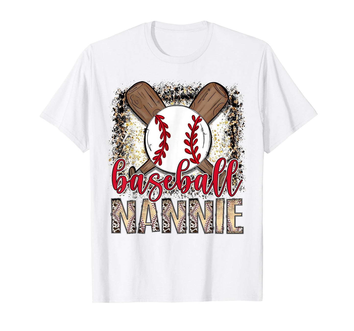 Baseball Nannie Leopard Proud Ball T-Shirt - Minimalist Print Men Women - T-Shirt, Sweatshirt, Hoodie
