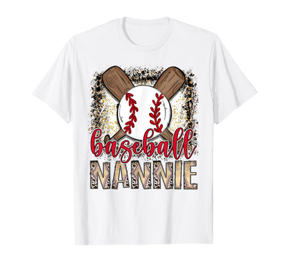 Baseball Nannie Leopard Proud Ball T-Shirt - Minimalist Print Men Women - T-Shirt, Sweatshirt, Hoodie