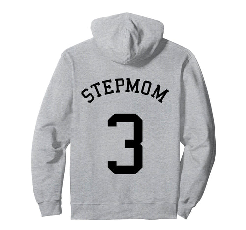 Stepmom Team No 3 Soccer Baseball Hoodie - Trendy Graphic for Adults - T-Shirt, Sweatshirt, Hoodie