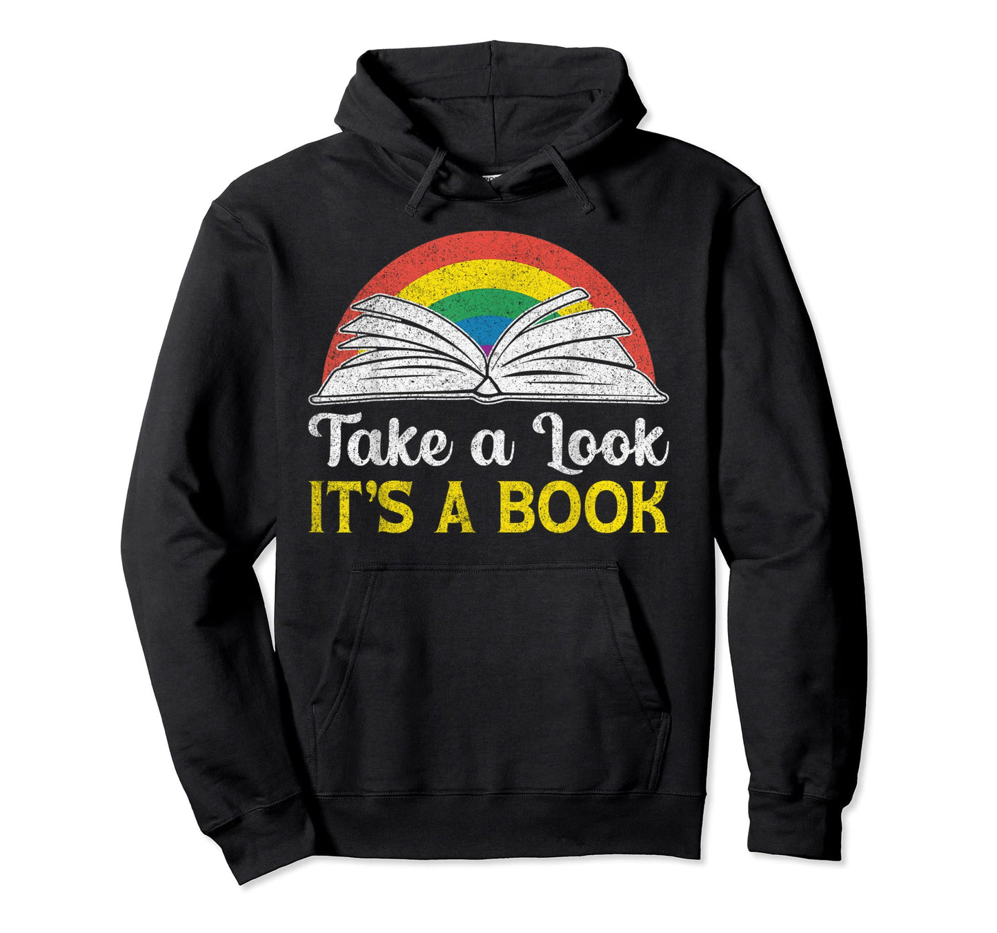 Take Its Book Rainbow Bookworms Reading Hoodie - Novelty Apparel Unisex - T-Shirt, Sweatshirt, Hoodie