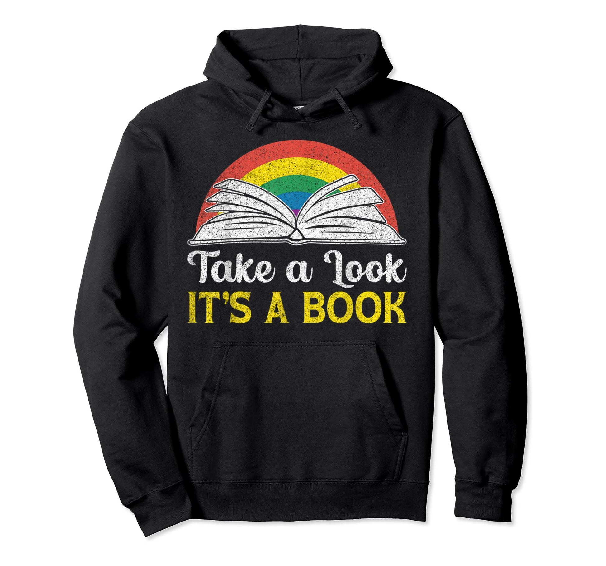 Take Its Book Rainbow Bookworms Reading Hoodie - Novelty Apparel Unisex - T-Shirt, Sweatshirt, Hoodie