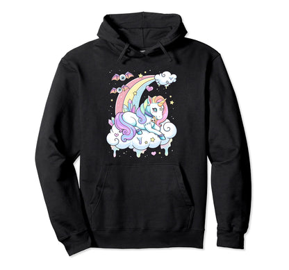 Kawaii Pastel Goth Creepy Rainbow Hoodie - Fun Novelty Design Unisex - T-Shirt, Sweatshirt, Hoodie