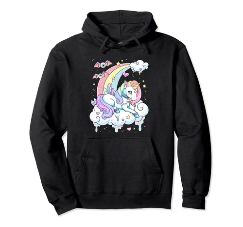Kawaii Pastel Goth Creepy Rainbow Hoodie - Fun Novelty Design Unisex - T-Shirt, Sweatshirt, Hoodie