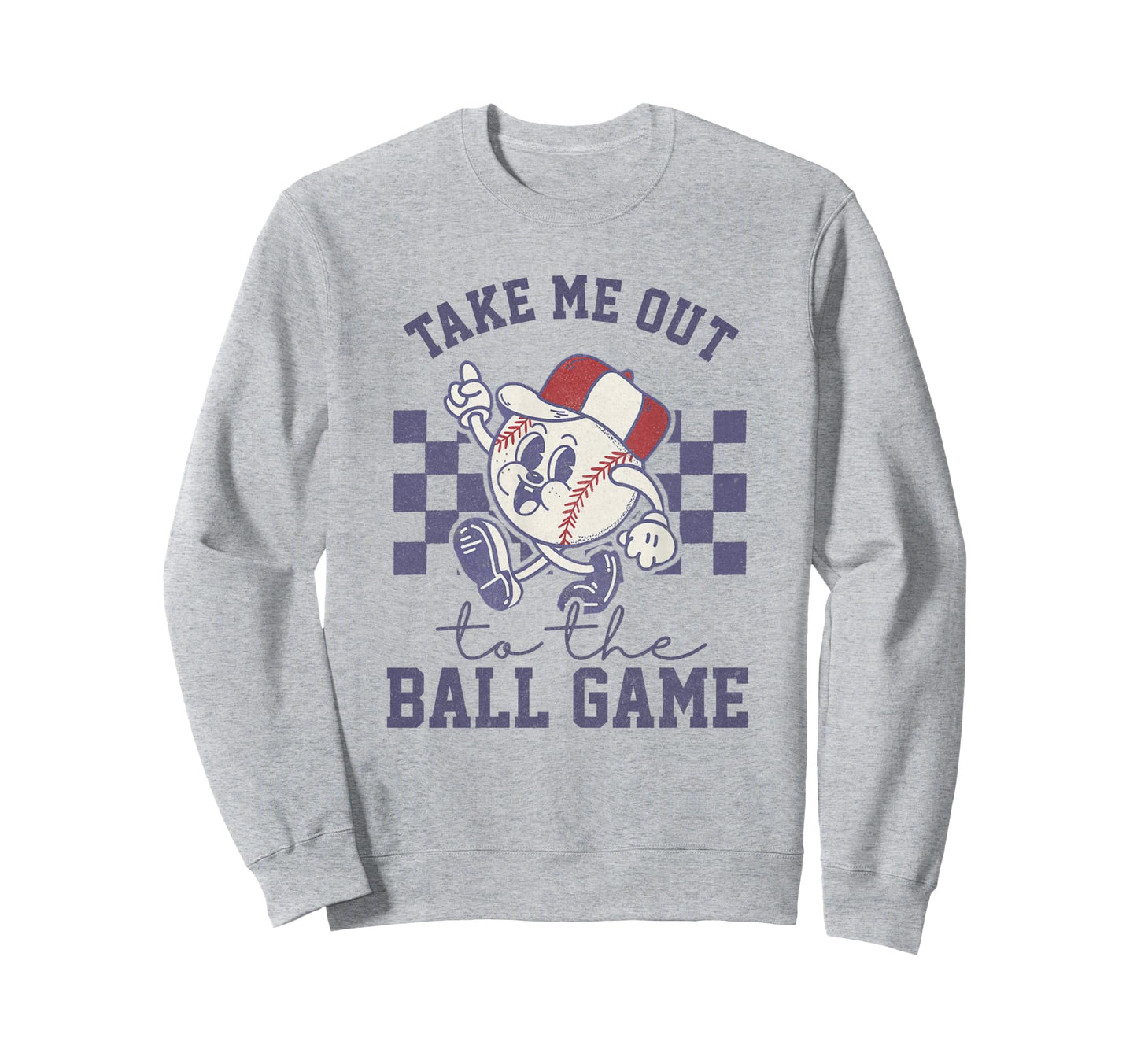Take Me Out To Baseball Ball Game Sweatshirt - Minimalist Print Men Women - T-Shirt, Sweatshirt, Hoodie