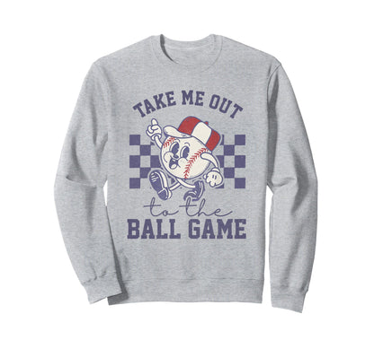 Take Me Out To Baseball Ball Game Sweatshirt - Minimalist Print Men Women - T-Shirt, Sweatshirt, Hoodie