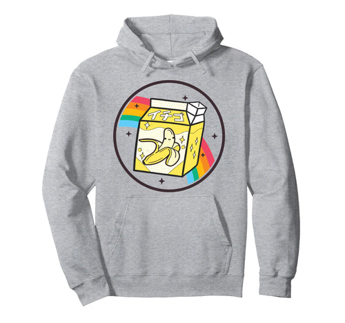 Banana Milk Carton Kawaii Rainbow Anime Hoodie - Graphic Print for Adults - T-Shirt, Sweatshirt, Hoodie