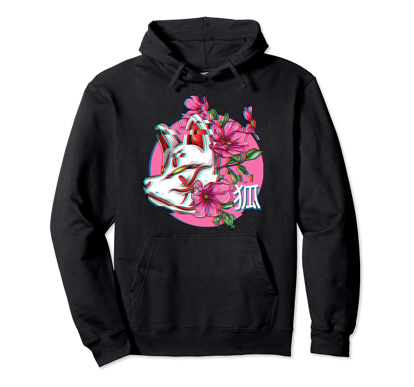 Japan Anime Mask Kitsune Soraka Hoodie - Aesthetic Graphic Men Women - T-Shirt, Sweatshirt, Hoodie