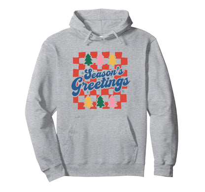 Boho Checkerboard Colorful Trees Hoodie - Trendy Graphic Unisex - T-Shirt, Sweatshirt, Hoodie