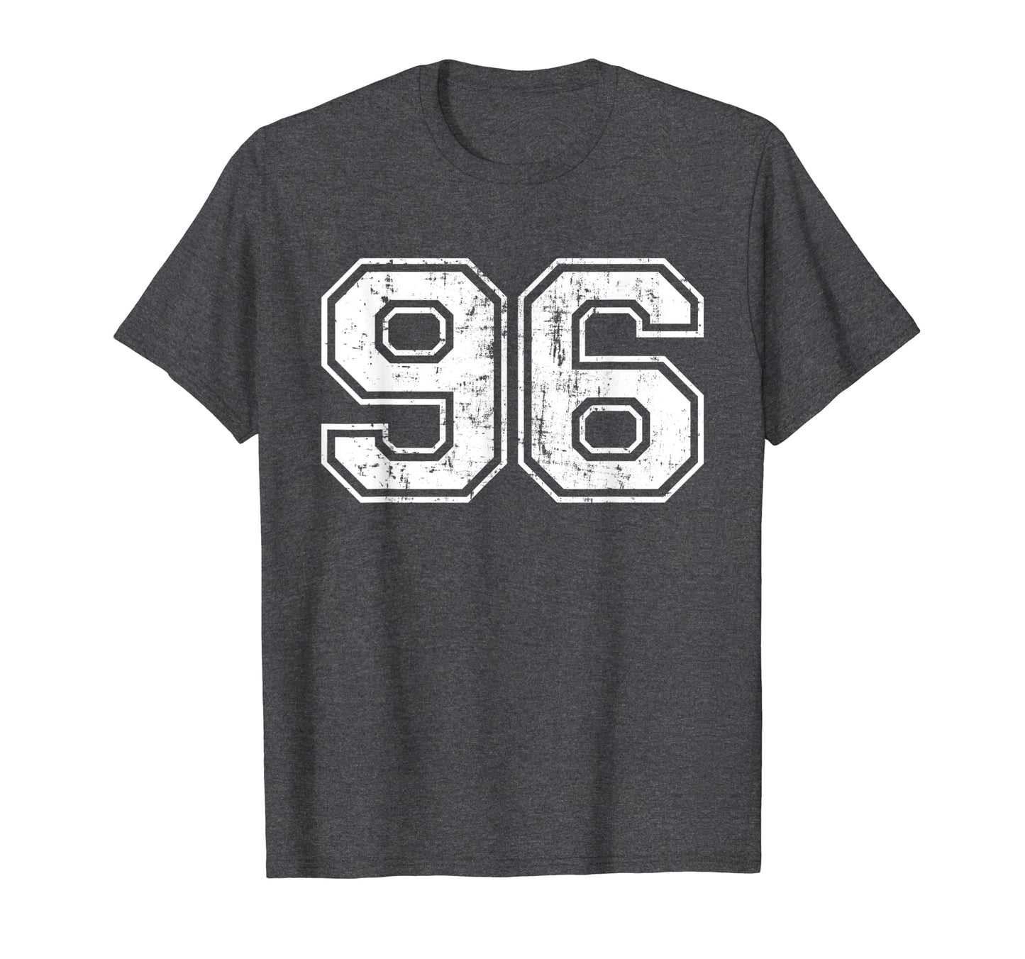 Number 96 Varsity Distressed Sports Team T-Shirt - Streetwear Style Unisex - T-Shirt, Sweatshirt, Hoodie