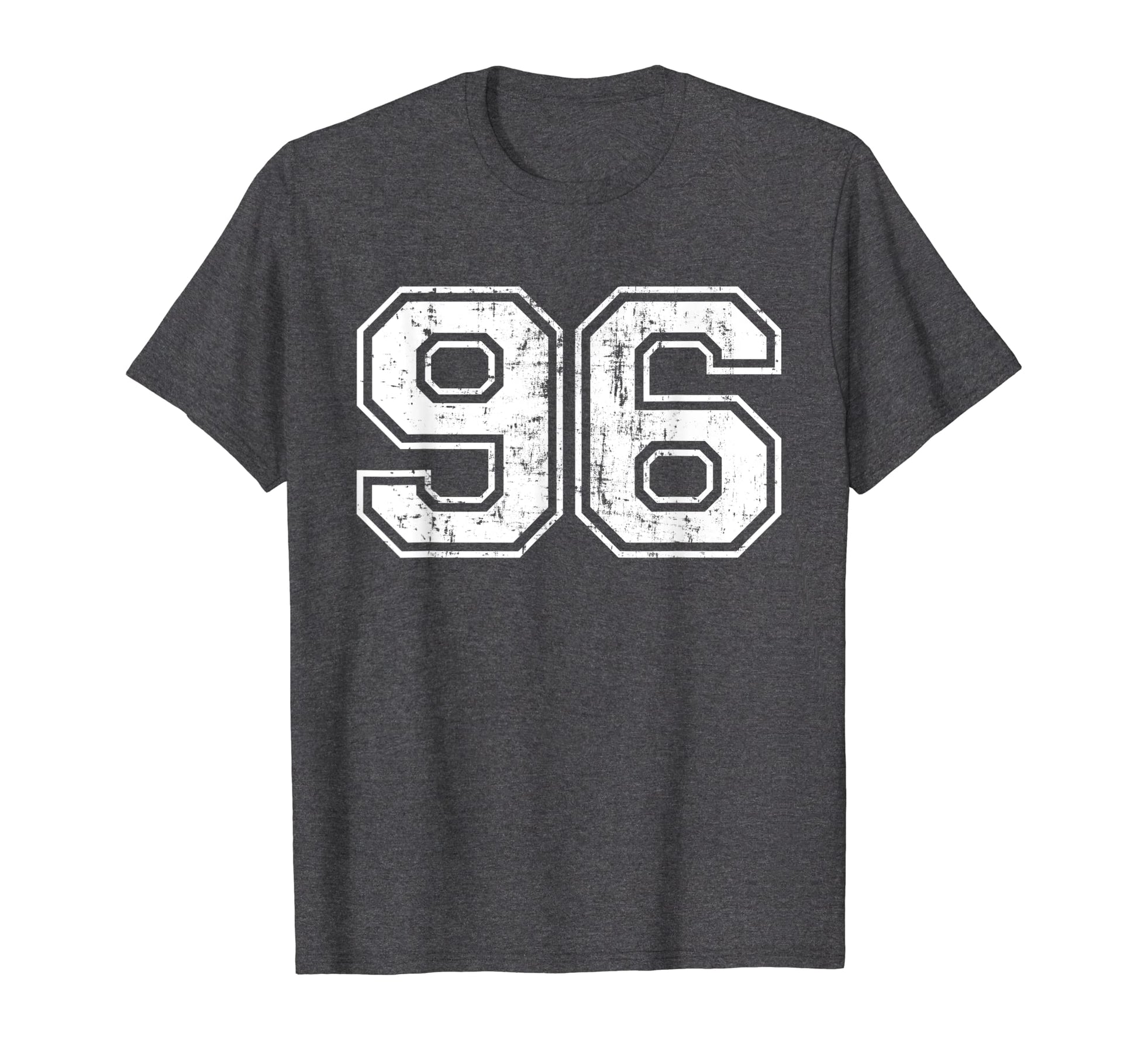 Number 96 Varsity Distressed Sports Team T-Shirt - Streetwear Style Unisex - T-Shirt, Sweatshirt, Hoodie