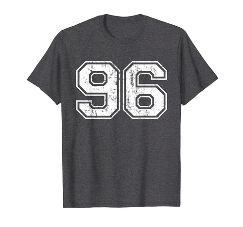 Number 96 Varsity Distressed Sports Team T-Shirt - Streetwear Style Unisex - T-Shirt, Sweatshirt, Hoodie