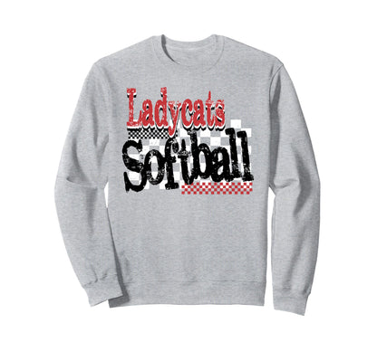 Ladycats Softball Mom Game Day Sports Sweatshirt - Unique Graphic Unisex - T-Shirt, Sweatshirt, Hoodie