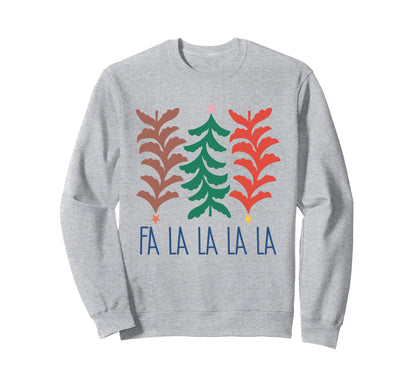Boho Tree Fa La La Holiday Cozy Sweatshirt - Streetwear Style for Adults - T-Shirt, Sweatshirt, Hoodie