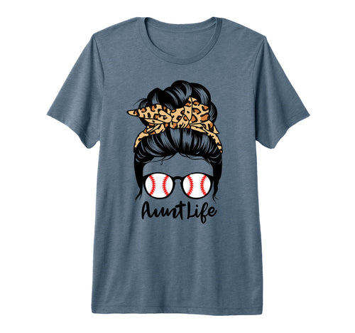Aunt Life Messy Bun Hair Funny Baseball T-Shirt - Custom Art Print Unisex - T-Shirt, Sweatshirt, Hoodie