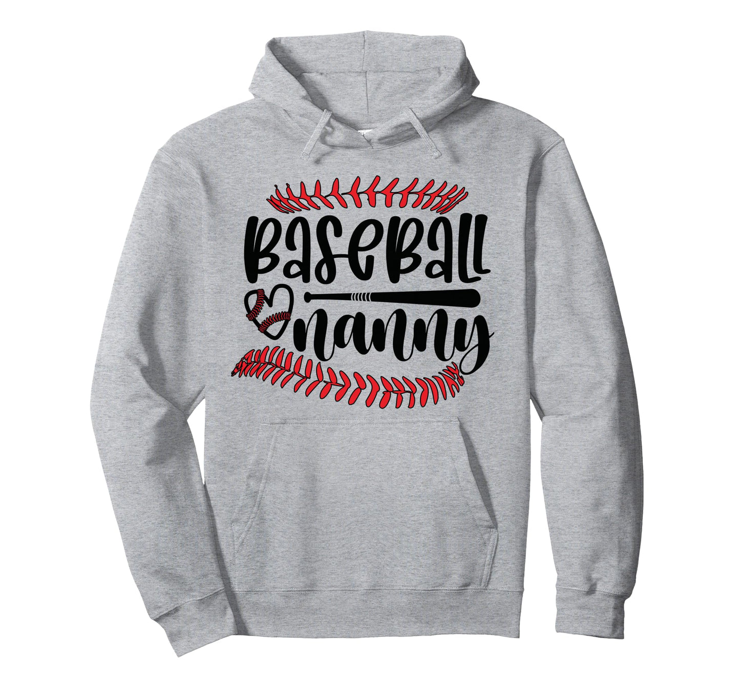Baseball Nanny Grandma Nanny Baseball Hoodie - Aesthetic Graphic Unisex - T-Shirt, Sweatshirt, Hoodie