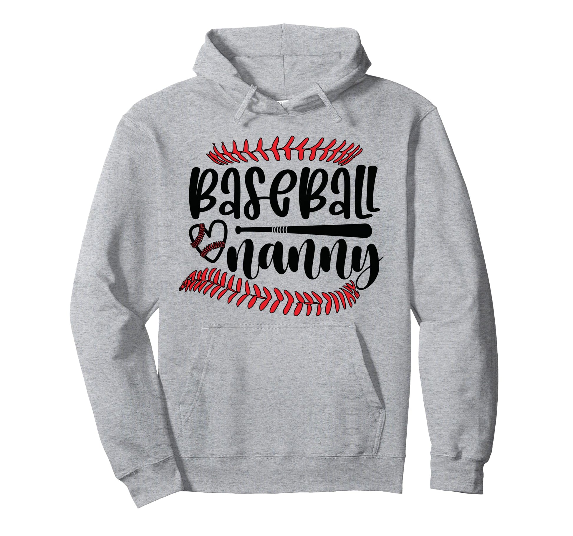 Baseball Nanny Grandma Nanny Baseball Hoodie - Aesthetic Graphic Unisex - T-Shirt, Sweatshirt, Hoodie