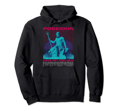 Poseidon King Sea Sad Aesthetic Edgy Hoodie - Streetwear Style Men Women - T-Shirt, Sweatshirt, Hoodie
