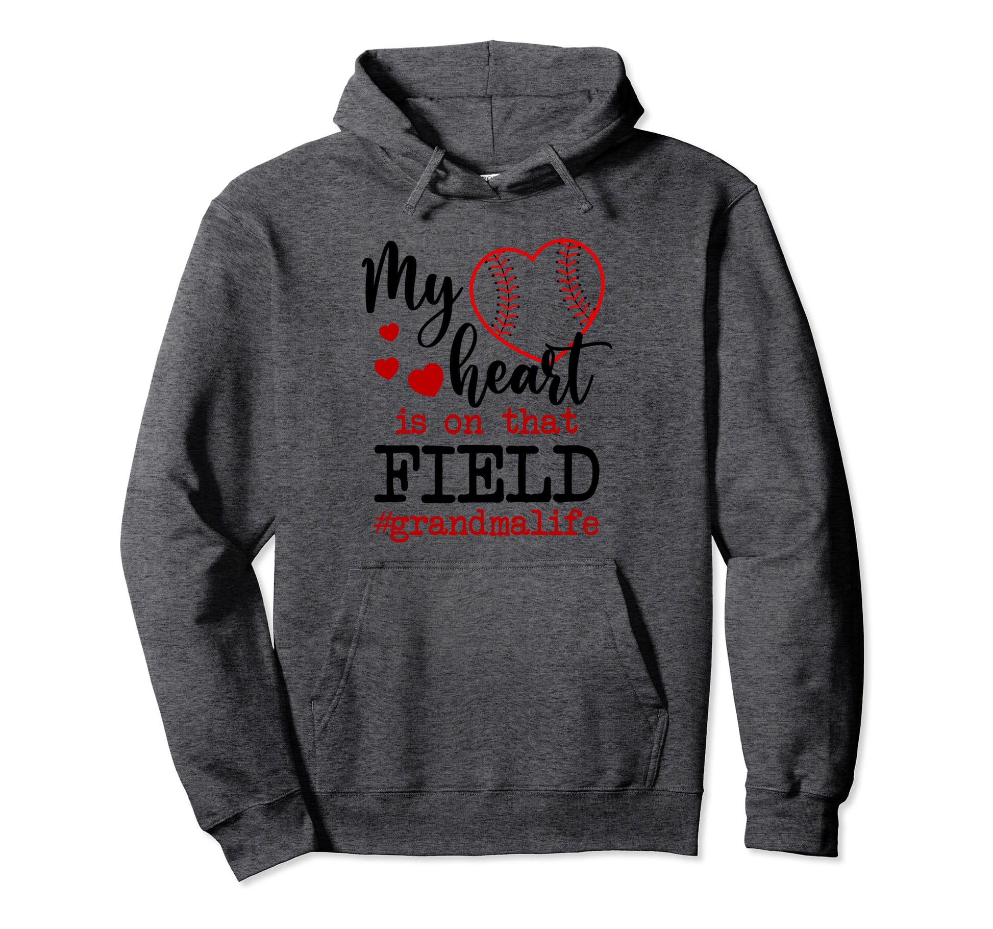 My Heart Is That Field Ballpark Hoodie - Casual Everyday Wear for Adults - T-Shirt, Sweatshirt, Hoodie