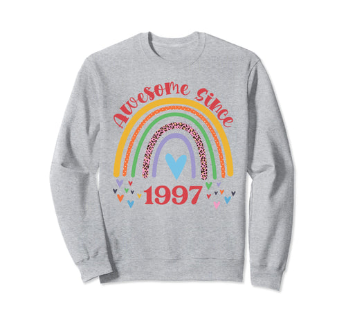 Awesome Since 1997 Birthday Boho Sweatshirt - Aesthetic Graphic for Adults - T-Shirt, Sweatshirt, Hoodie