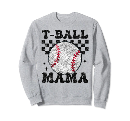 T Ball Mama Checkered Funny T Sweatshirt - Fun Novelty Design for Adults - T-Shirt, Sweatshirt, Hoodie