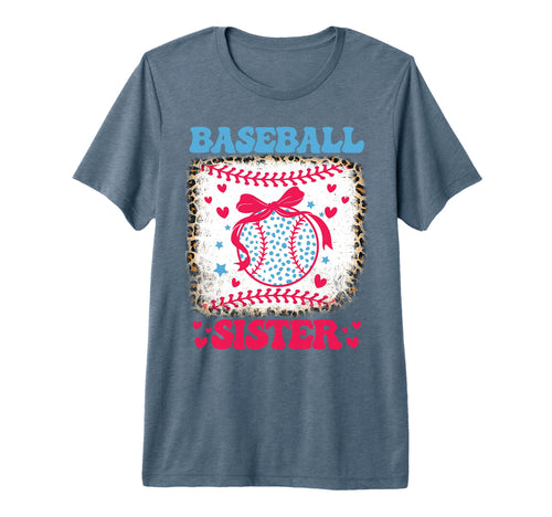 Baseball Sister Coquette Bow Cheer T-Shirt - Aesthetic Graphic Men Women - T-Shirt, Sweatshirt, Hoodie
