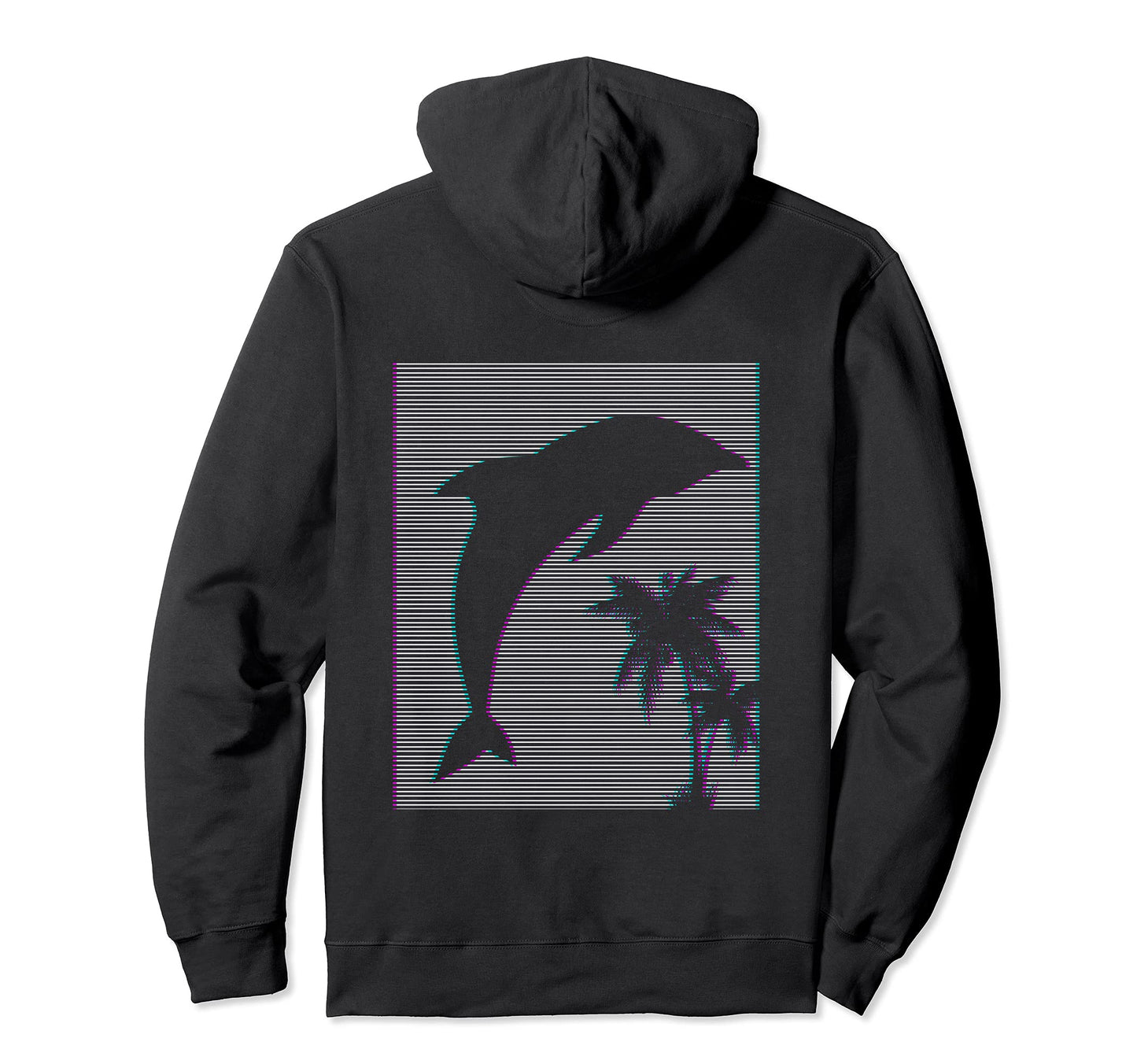 Vaporwave Aesthetic Japanese Dolphin Hoodie - Novelty Apparel Men Women - T-Shirt, Sweatshirt, Hoodie