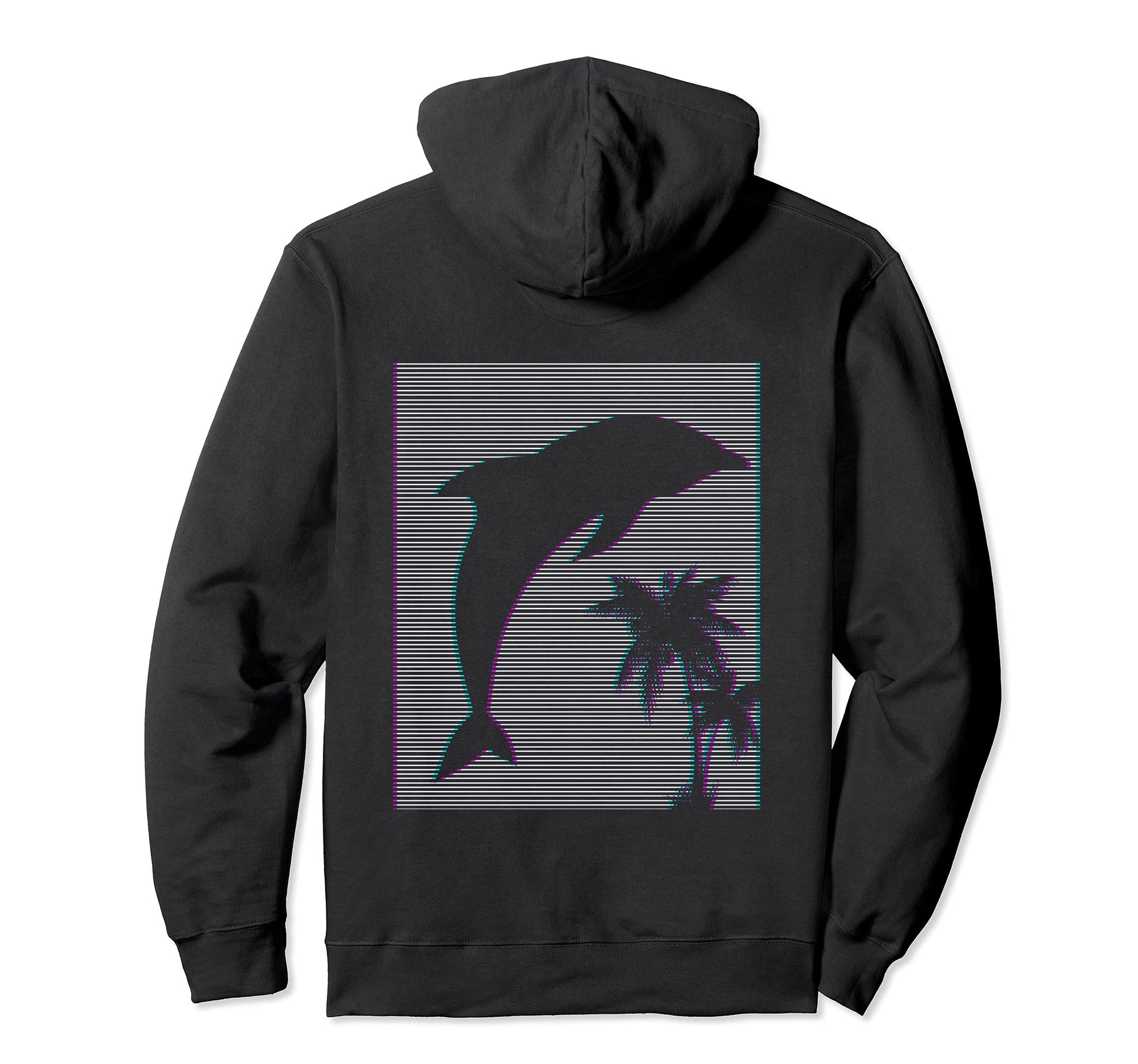 Vaporwave Aesthetic Japanese Dolphin Hoodie - Novelty Apparel Men Women - T-Shirt, Sweatshirt, Hoodie