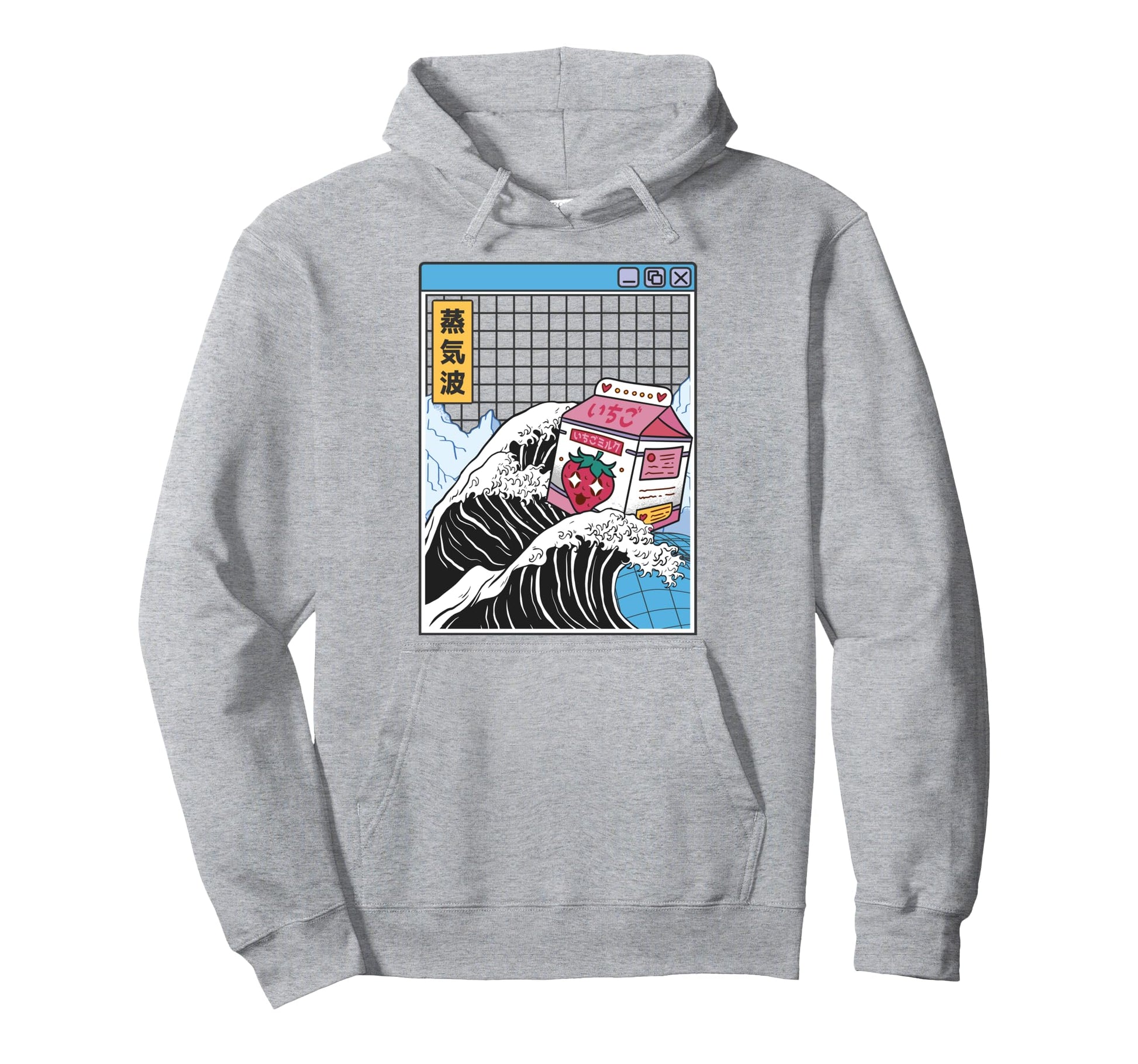 Strawberry Milk Kanagawa Wave Digital Hoodie - Custom Art Print for Adults - T-Shirt, Sweatshirt, Hoodie