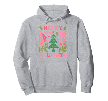Christian Faith Boho Happy Holidays Hoodie - Graphic Print Men Women - T-Shirt, Sweatshirt, Hoodie