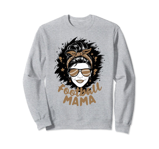 Womens Moms Coquette Bow Football Sweatshirt - Casual Everyday Wear Unisex - T-Shirt, Sweatshirt, Hoodie