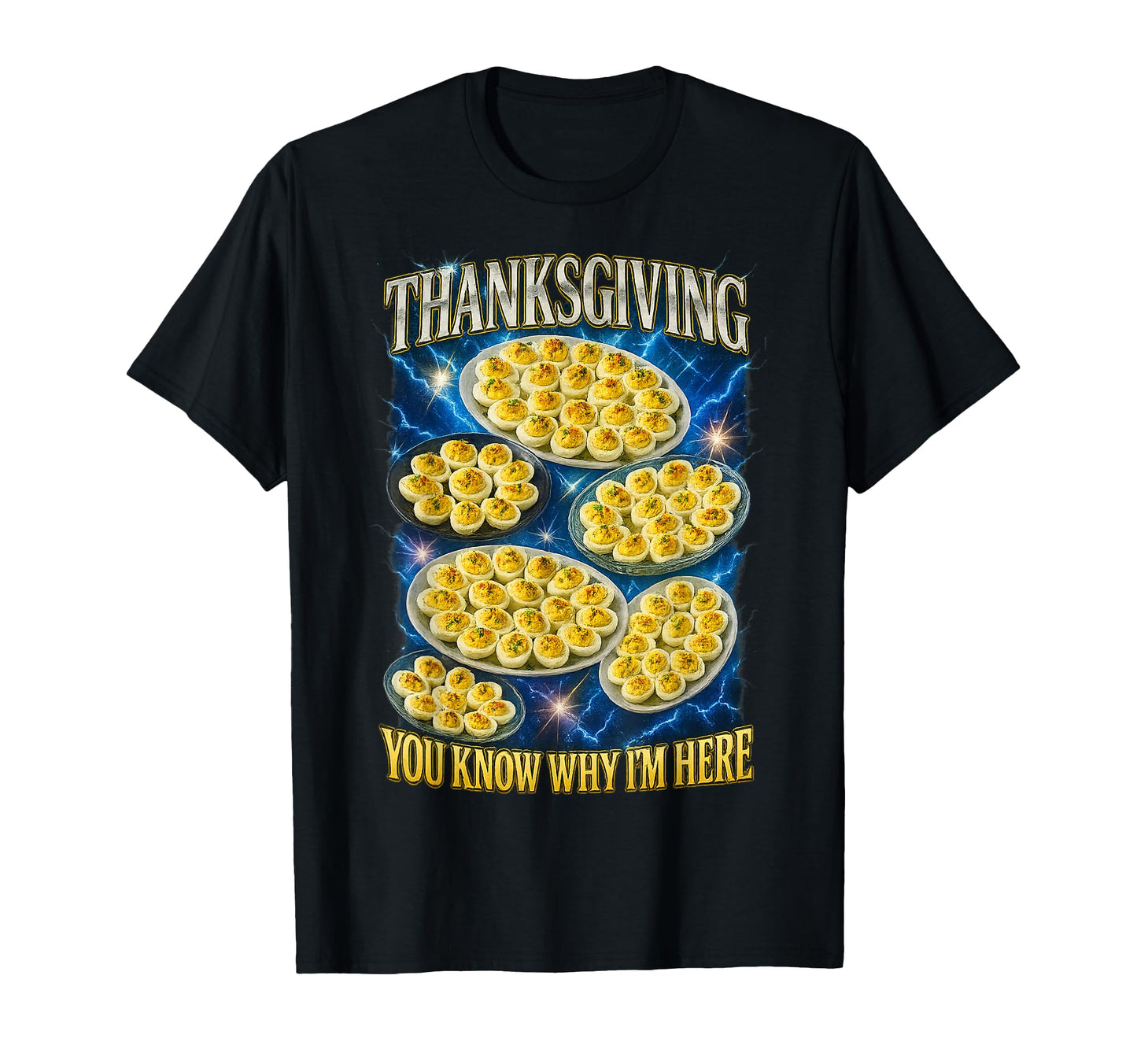 Deviled Eggs Lover Thanksgiving 90S T-Shirt - Graphic Print Men Women - T-Shirt, Sweatshirt, Hoodie