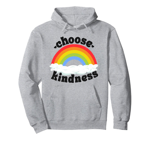 Positive Anti Bullying Rainbow Peace Hoodie - Minimalist Print Men Women - T-Shirt, Sweatshirt, Hoodie