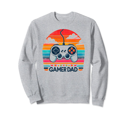 Gamer Dad Game Controller Gaming Sweatshirt - Custom Art Print Unisex - T-Shirt, Sweatshirt, Hoodie