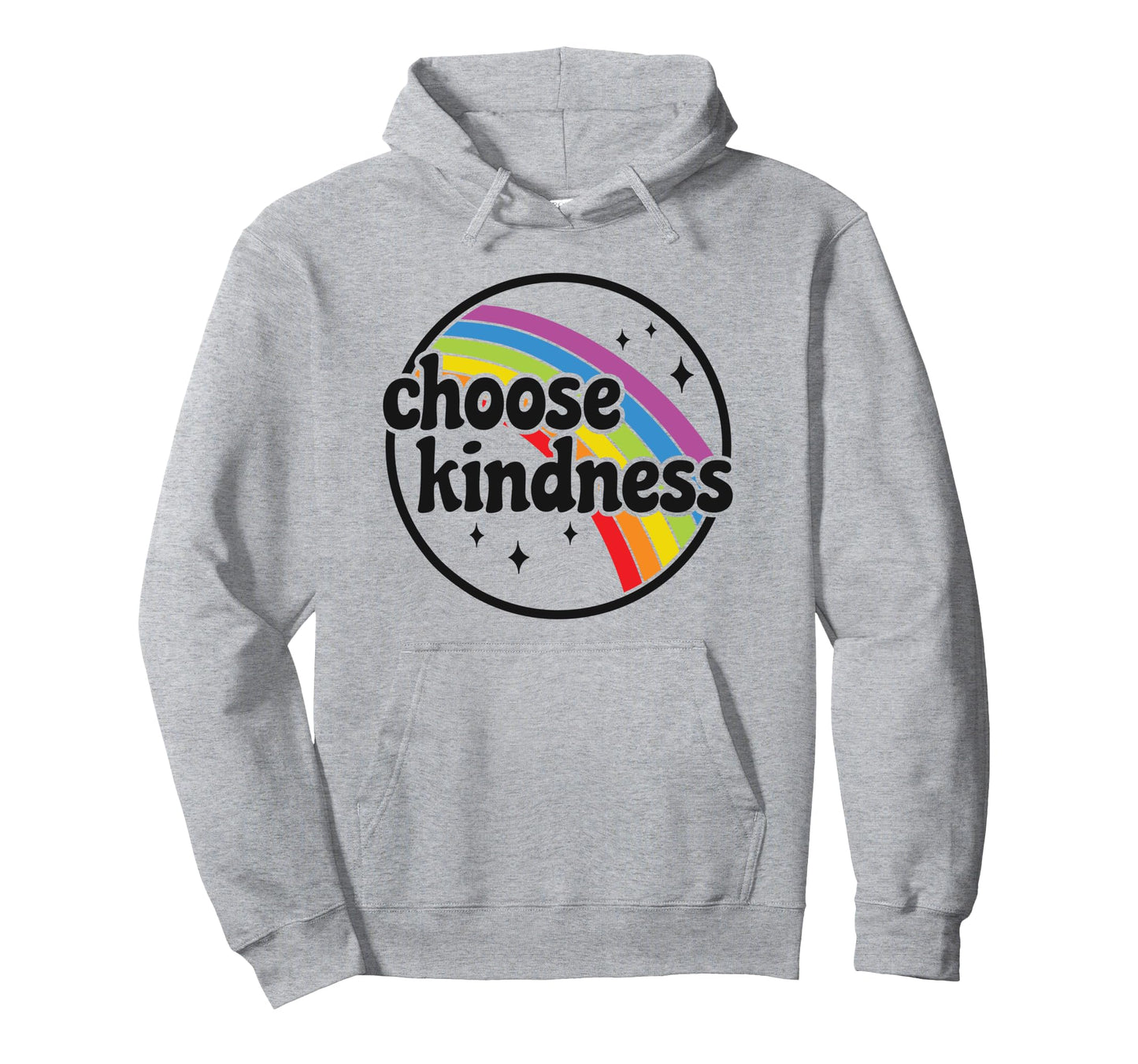 Positive Anti Bullying Rainbow Peace Hoodie - Minimalist Print for Adults - T-Shirt, Sweatshirt, Hoodie