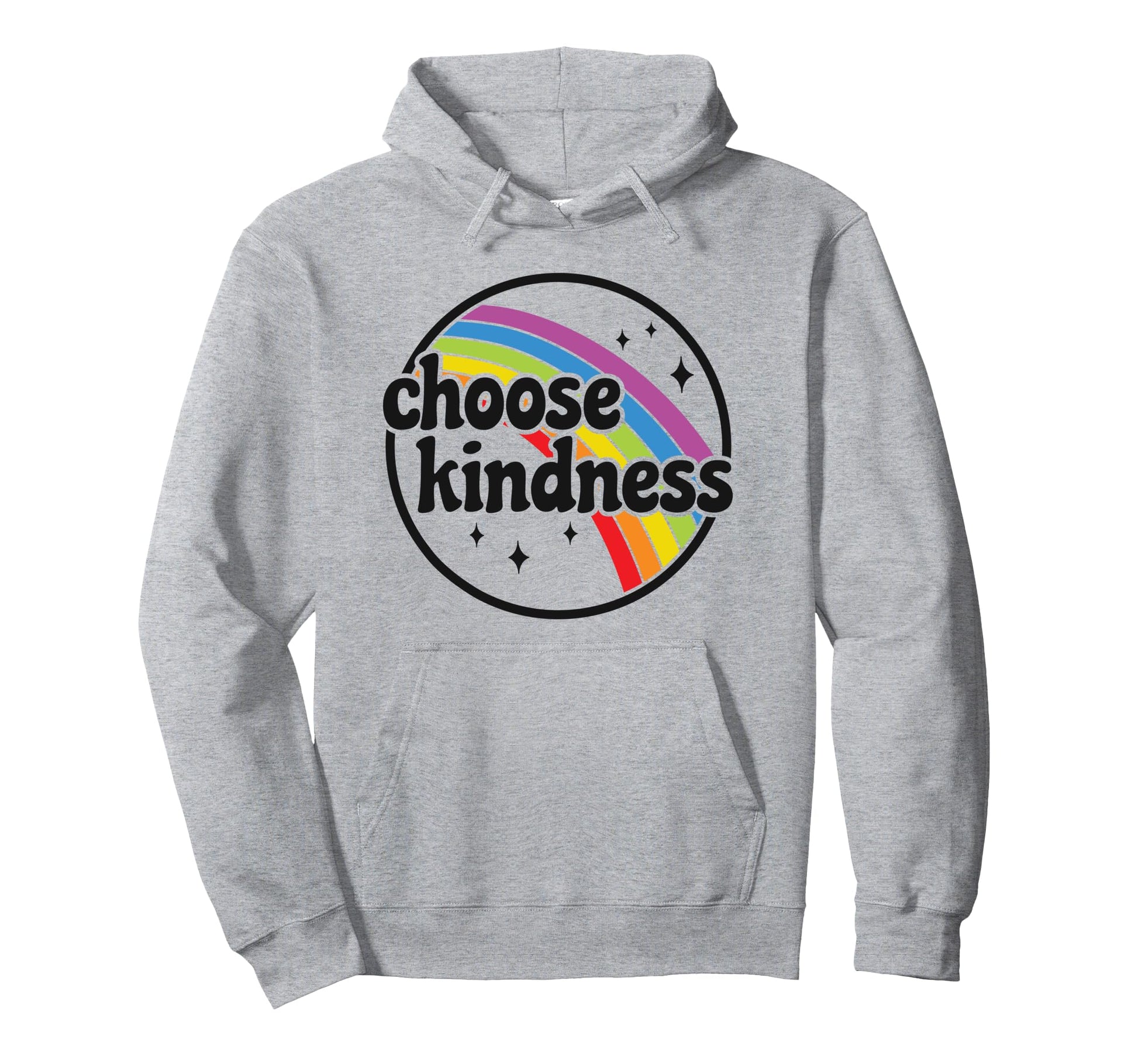 Positive Anti Bullying Rainbow Peace Hoodie - Minimalist Print for Adults - T-Shirt, Sweatshirt, Hoodie