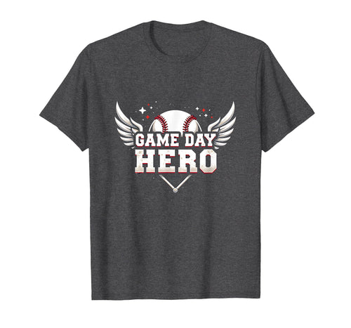 Baseball Dad Game Day Hero Proud T-Shirt - Unique Graphic for Adults - T-Shirt, Sweatshirt, Hoodie