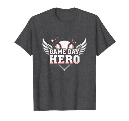 Baseball Dad Game Day Hero Proud T-Shirt - Fun Novelty Design Unisex - T-Shirt, Sweatshirt, Hoodie