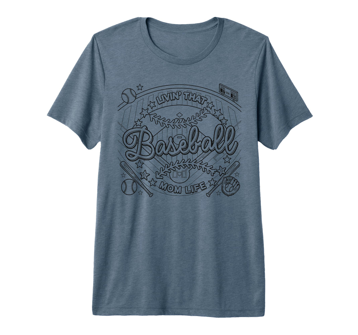 Baseball Mom Life Baseball Lover T-Shirt - Novelty Apparel Men Women - T-Shirt, Sweatshirt, Hoodie