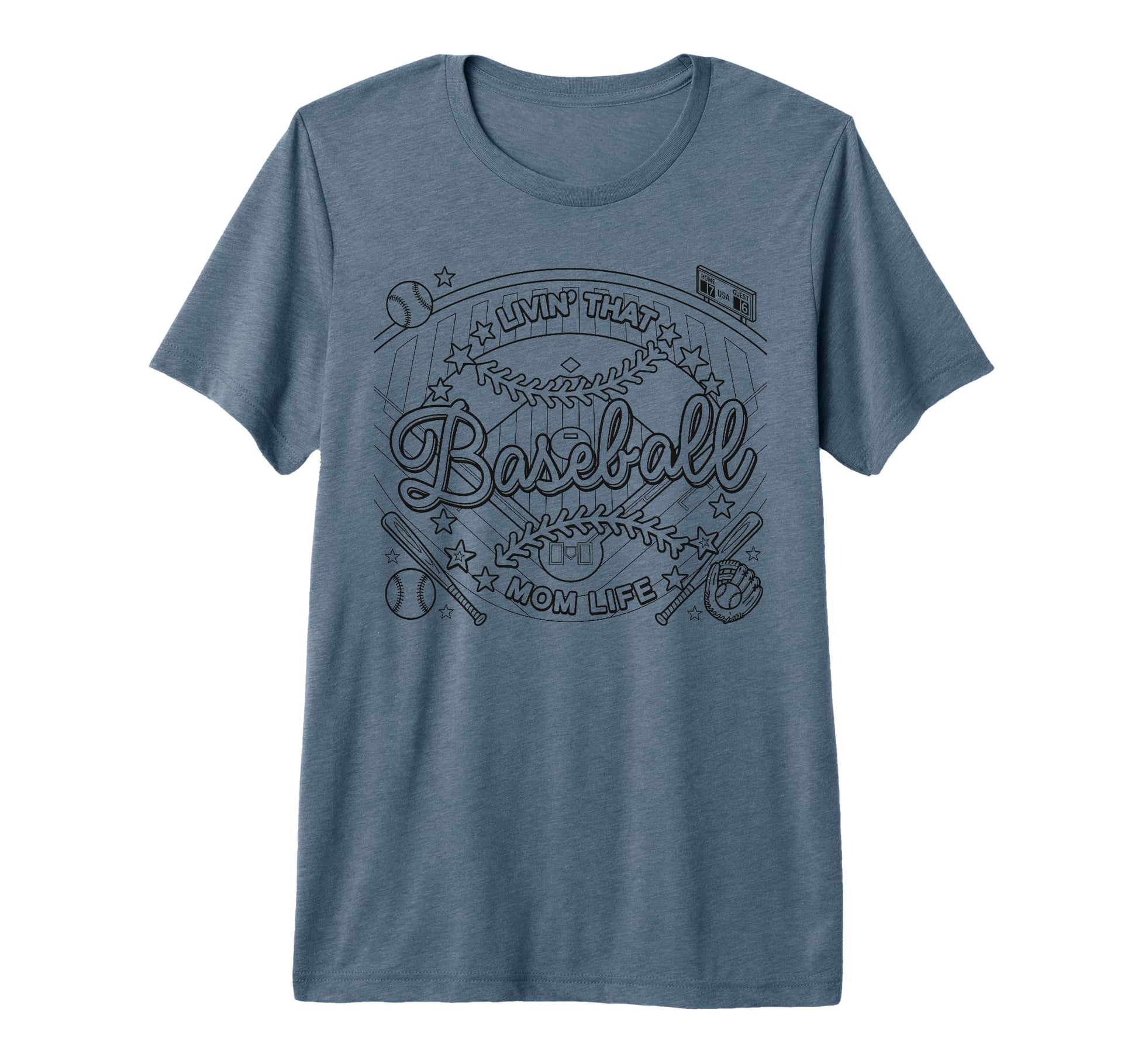Baseball Mom Life Baseball Lover T-Shirt - Novelty Apparel Men Women - T-Shirt, Sweatshirt, Hoodie