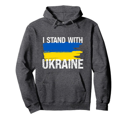 Stand Ukraine Support Ukraine Flag Love Hoodie - Trendy Graphic Unisex - T-Shirt, Sweatshirt, Hoodie