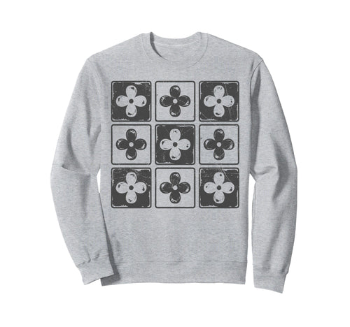 Colorful Checkered Flowers Tees Boho Sweatshirt - Streetwear Style Unisex - T-Shirt, Sweatshirt, Hoodie