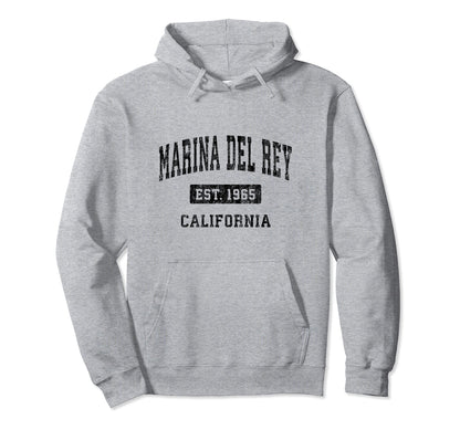 Marina Del Rey California Ca Sports Black Des Hoodie - Graphic Print Unisex - T-Shirt, Sweatshirt, Hoodie