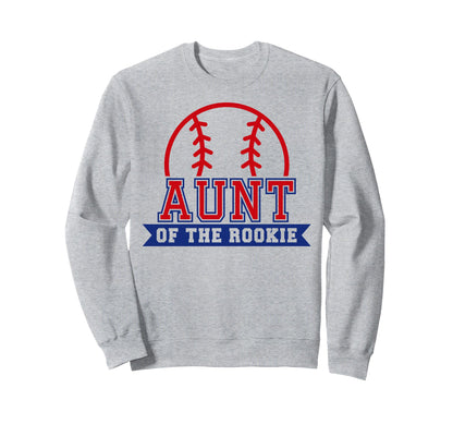 Aunt Rookie 1St Birthday Baseball Sweatshirt - Graphic Print for Adults - T-Shirt, Sweatshirt, Hoodie