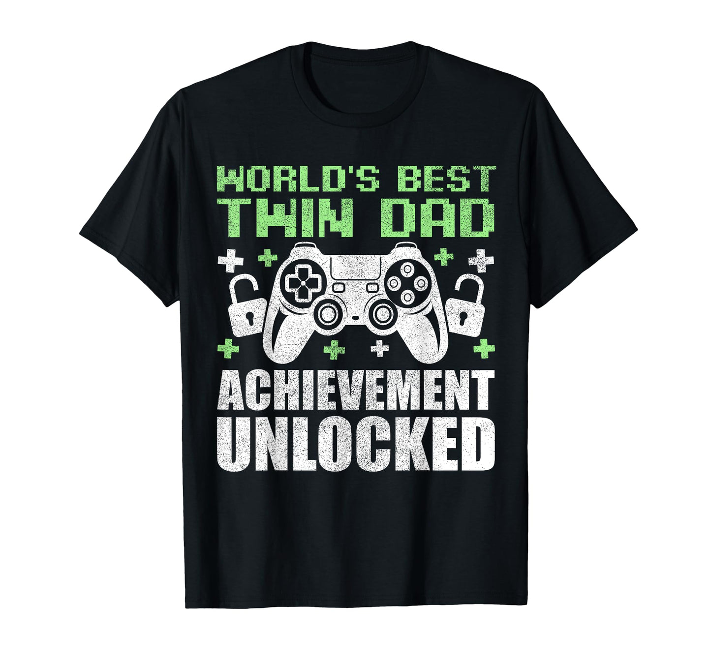 Gamer Dad Fathers Day Best Twin Dad T-Shirt - Graphic Print Unisex - T-Shirt, Sweatshirt, Hoodie