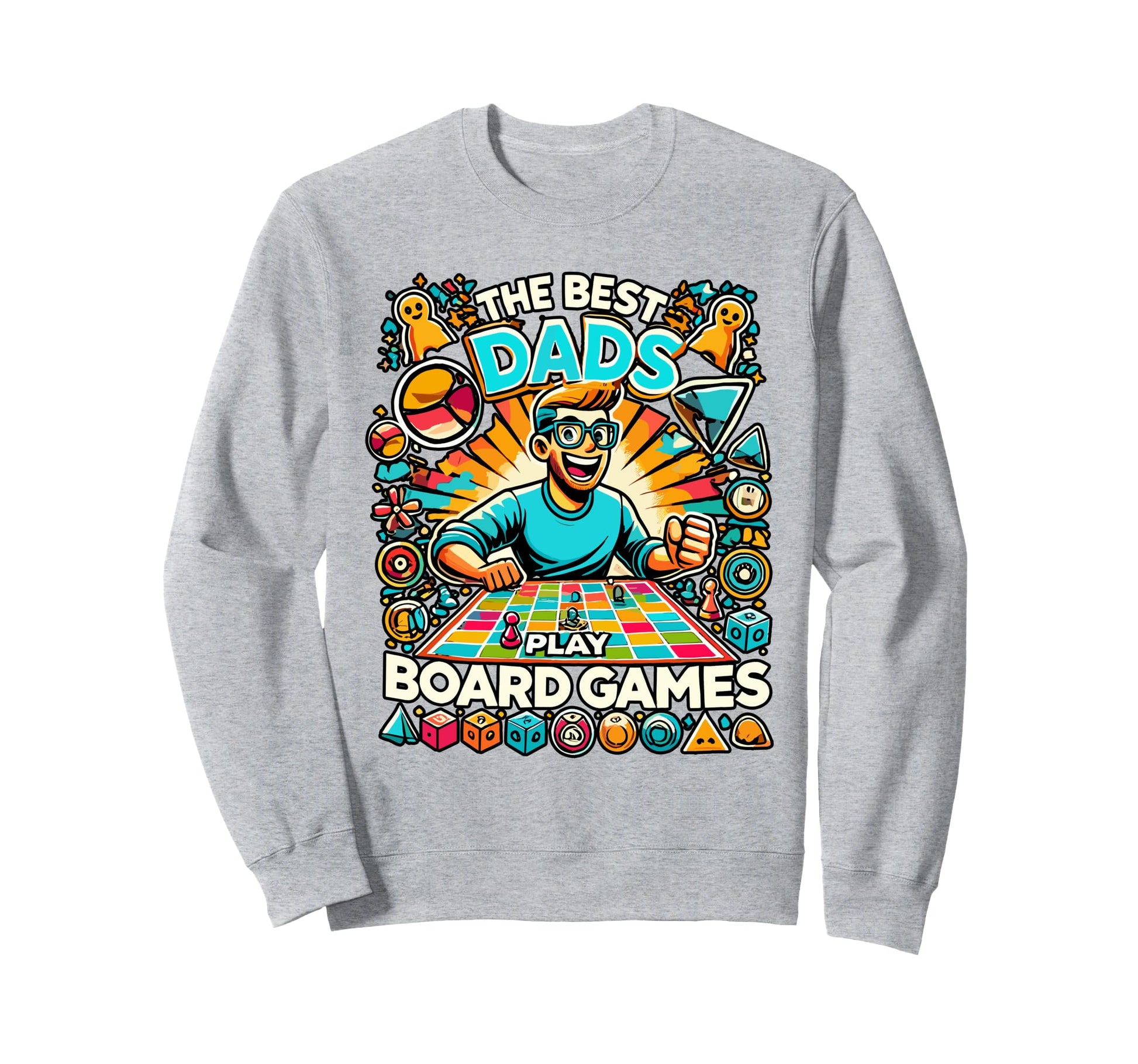 Funny Board Game Dad Game Night Board Sweatshirt - Graphic Print Unisex - T-Shirt, Sweatshirt, Hoodie